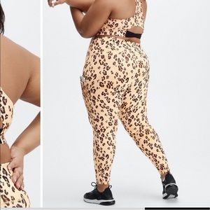 Fabletics high waisted leopard leggings